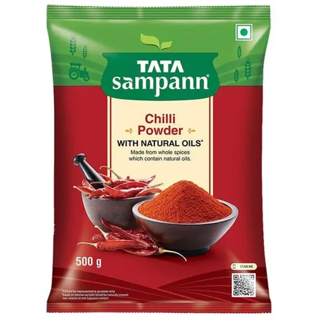 Tata Sampann Chilli Powder-Menasina Pudi, 500 g-1.webp
